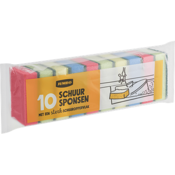 Jumbo Schuursponsen 10 Stuks