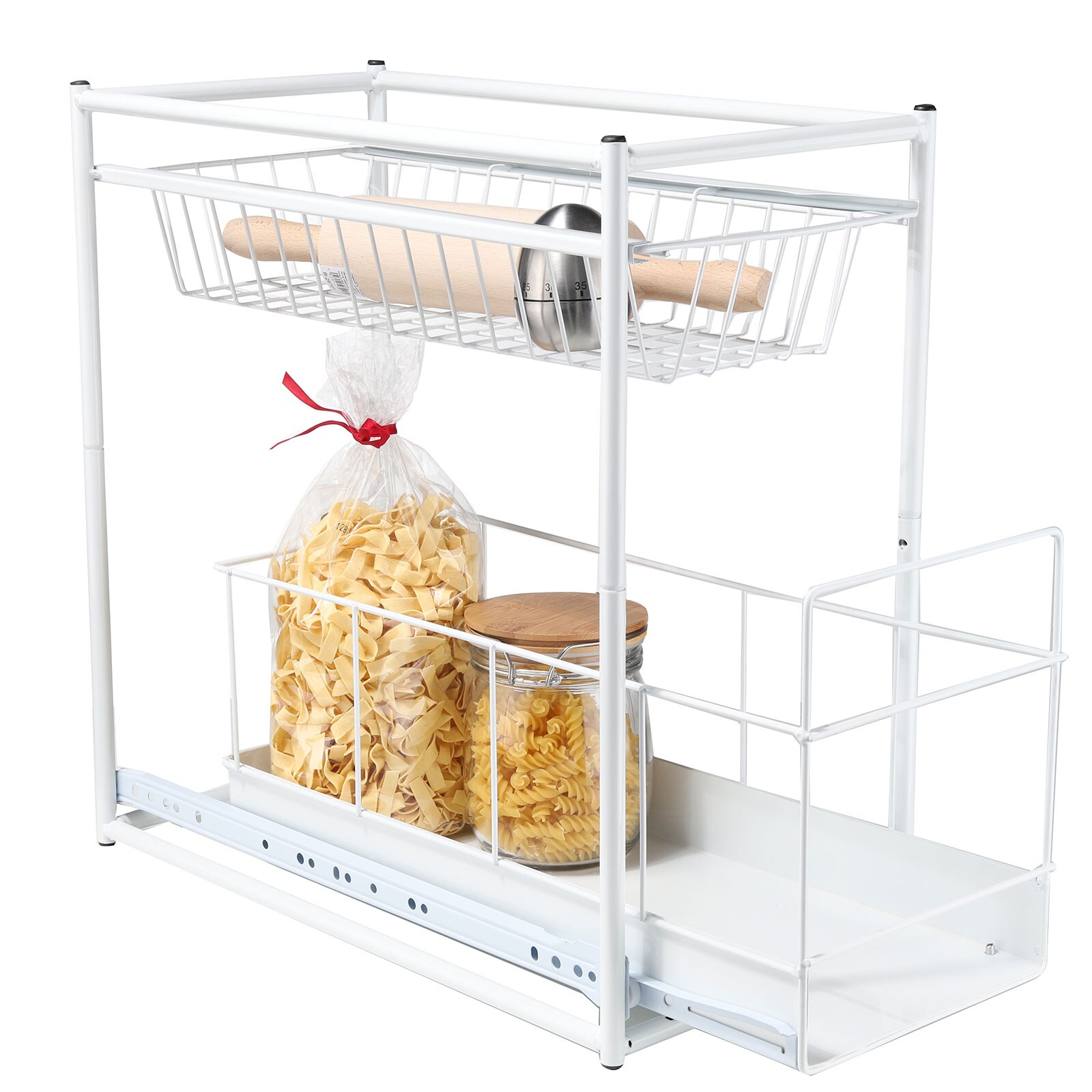 HI Teleskop Schublade Küchen Schrank Auszug Korb Einbauschublade Spülschrank