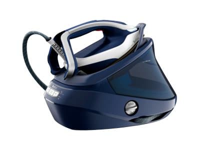 Tefal Pro Express Vision GV9812E0 - Dampstrykejern med automatisk slukking - såleplate: Durilium AirGlide Autoclean - 3000 W - dress blue/white