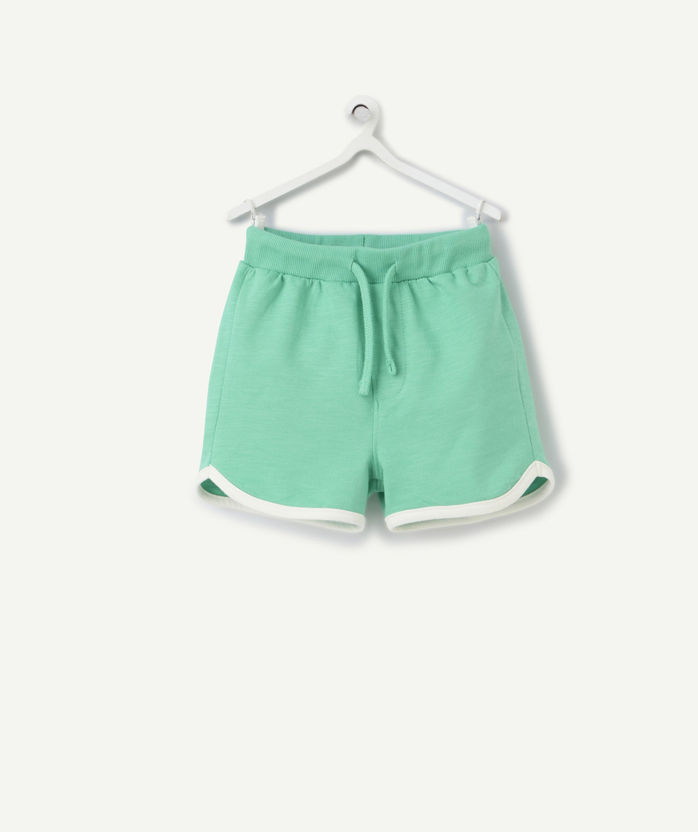 bermuda droit bébé garçon en coton biologique vert