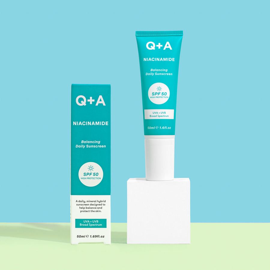 Q+A Niacinamide Balancing Face Sunscreen SPF50 50ml