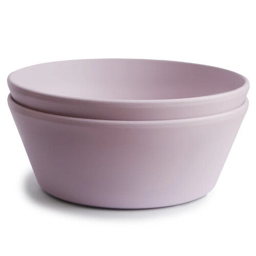 Mushie kinderkommen rond - soft lilac - 2st