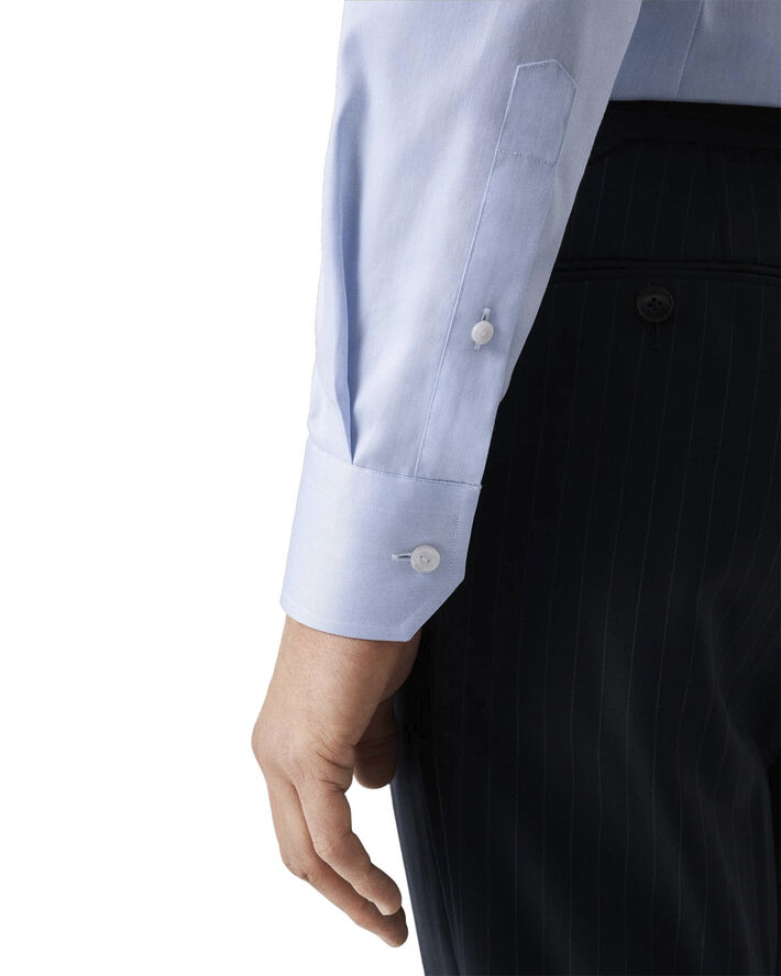 ETON Slim Fit Light Blue Signature Twill Shirt Lyseblå
