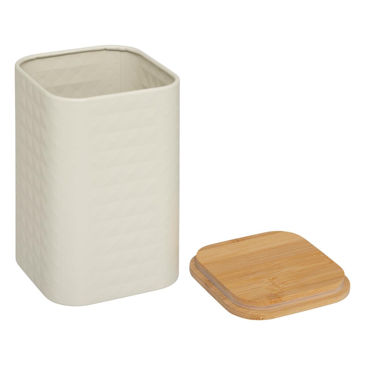 BOITE CARRE METAL BAMBOU SENSIA TAILLE L