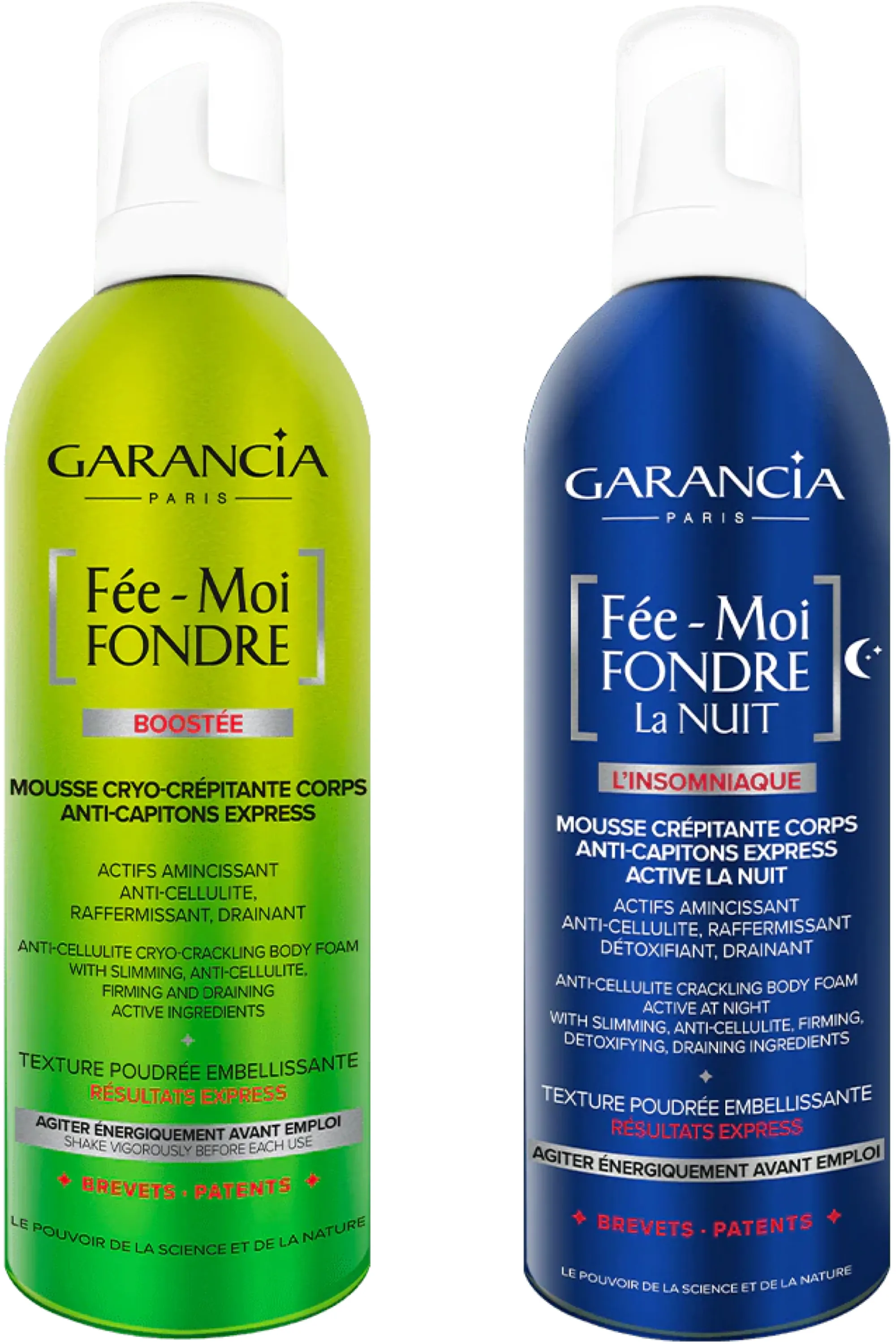 Garancia Duo de mousses crépitantes Fée-Moi Fondre Jour et Nuit-800 ml