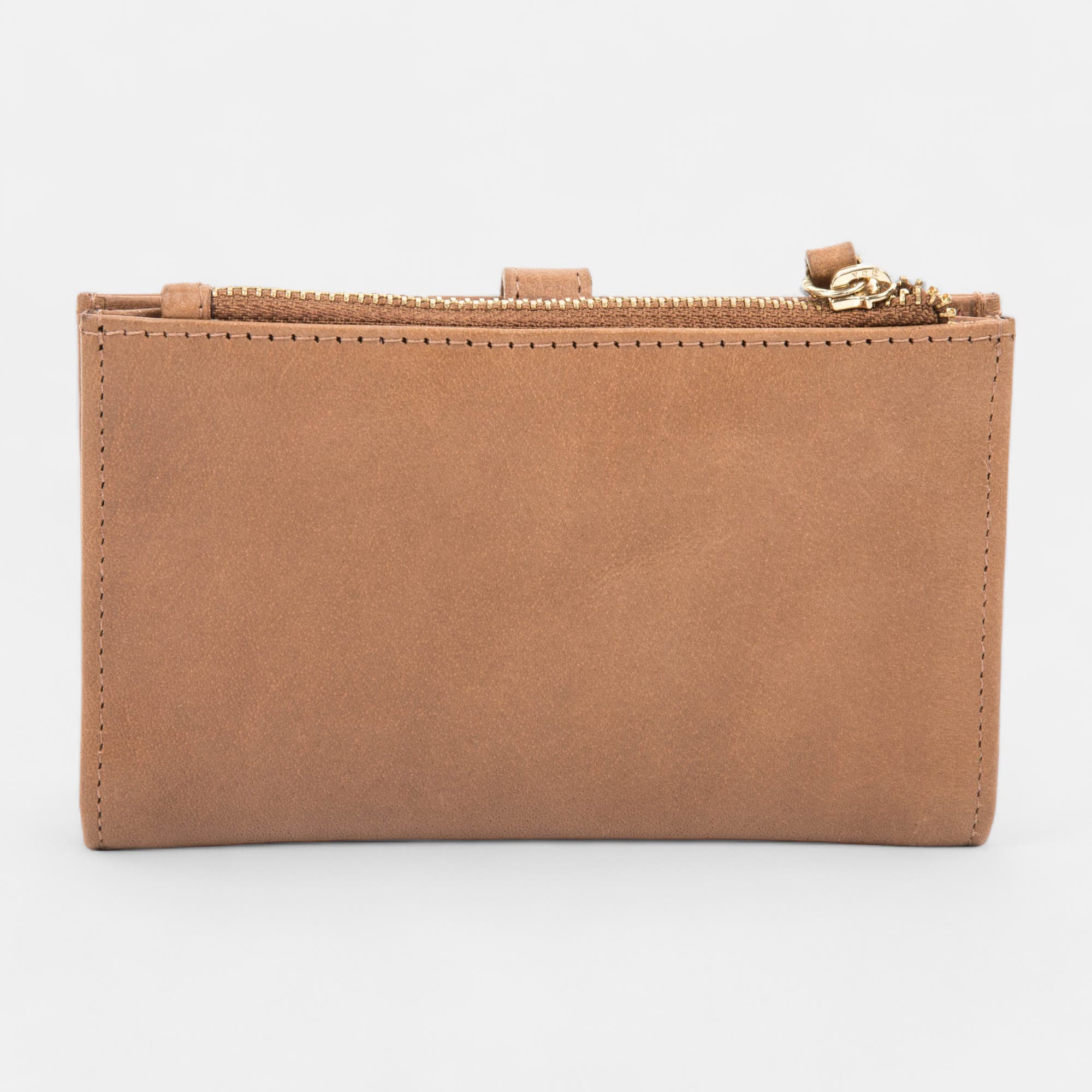 Petite maroquinerie en cuir cognac
