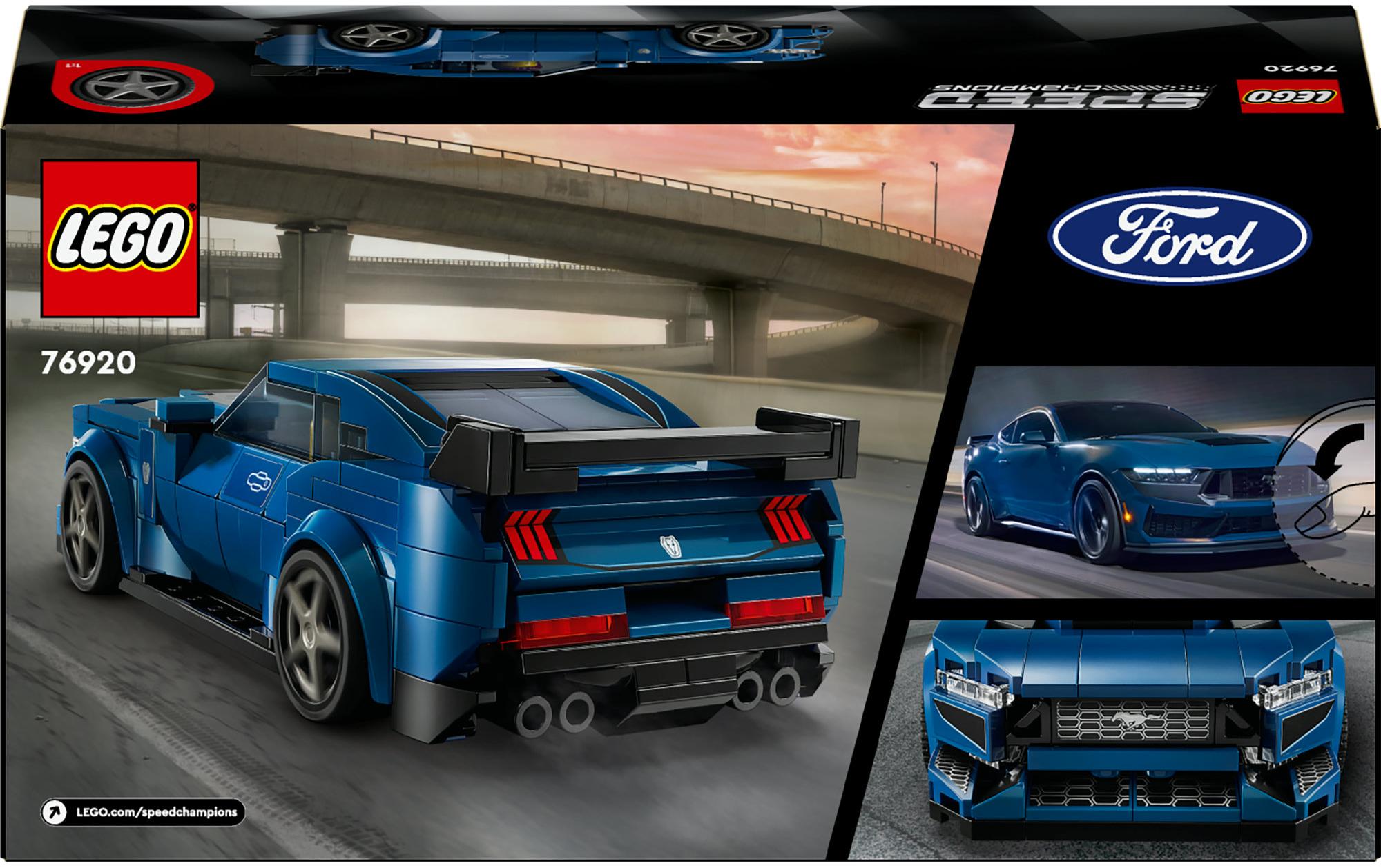 Speed Champions Ford Mustang Dark Horse Sportwagen 76920Spielzeugauto zum Bauen und Spielen