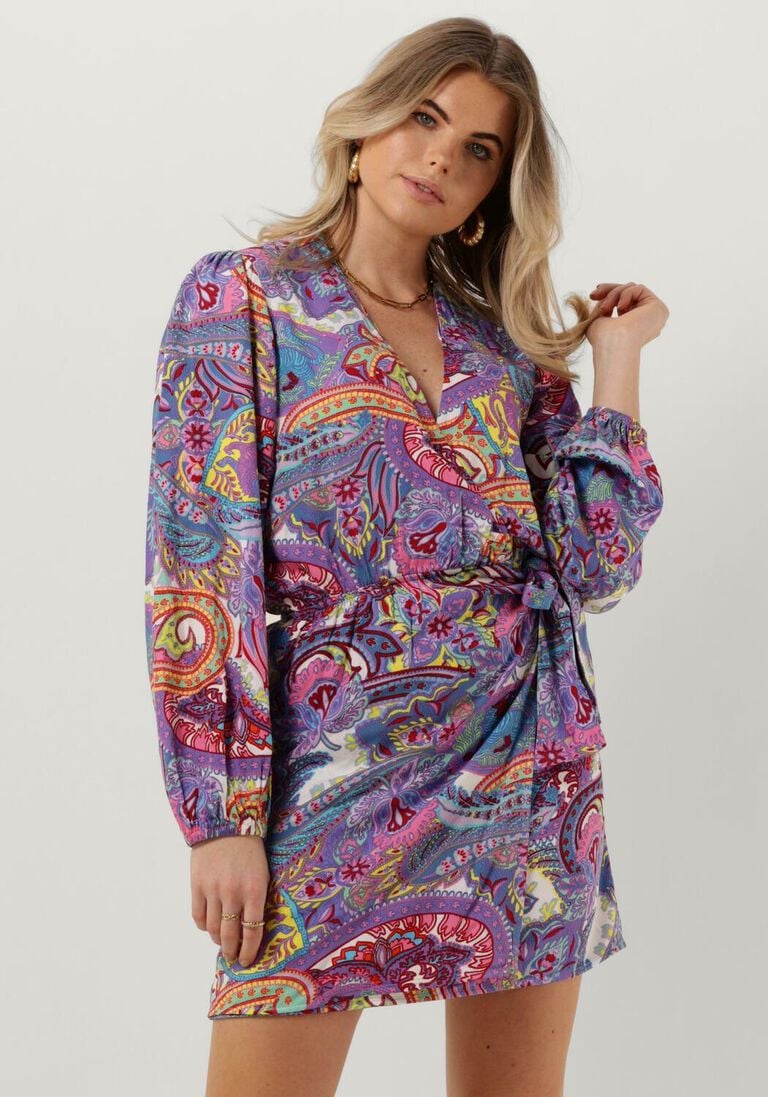 ALIX THE LABEL multi alix the label mini jurk paisley wrap dress