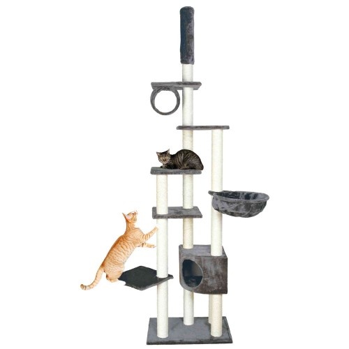 Poste arranhador para gato cinza Trixie Madrid