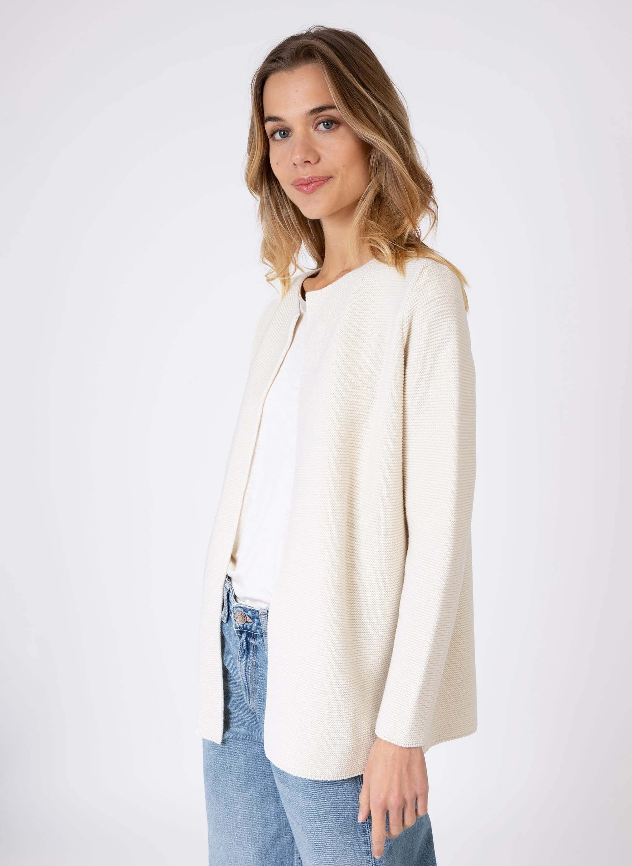 LASHOPSIAL - Gilet col rond| Noir