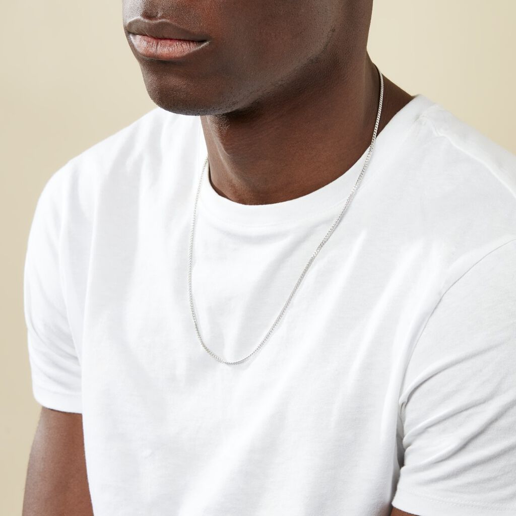 Collier Casper Argent Blanc