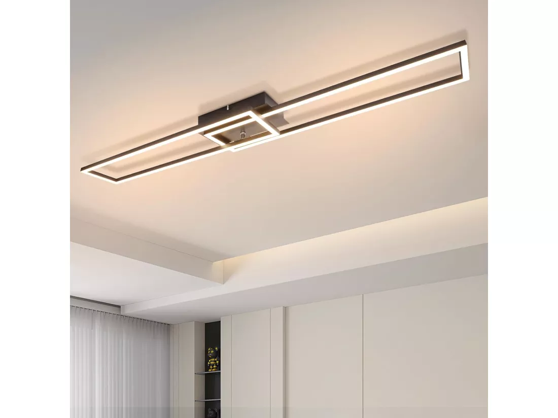 NETTLIFE Plafonnier LED 32W Blanc chaud moderne 3000K