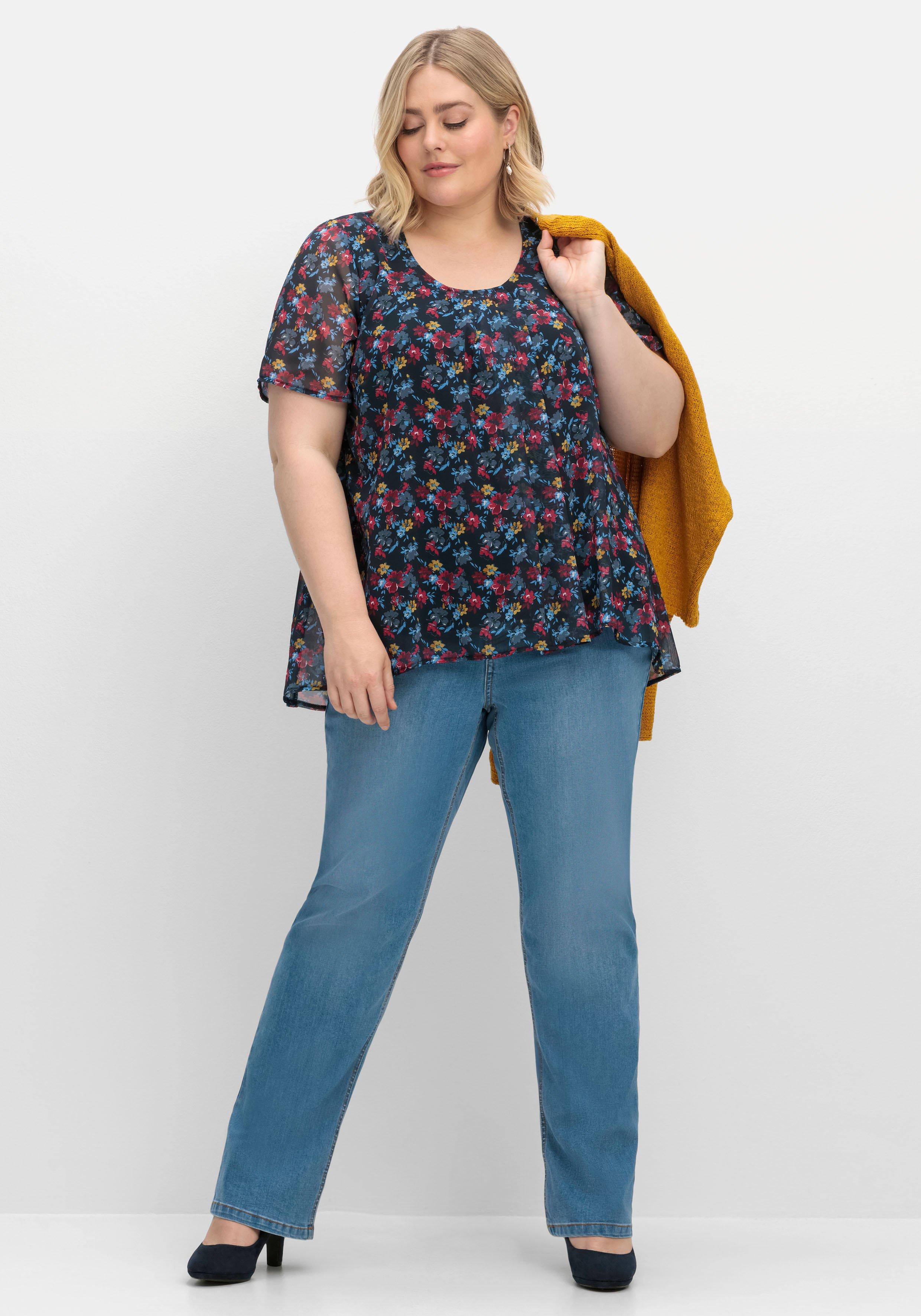 Gerade Jeans mit Shaping-Einsatz