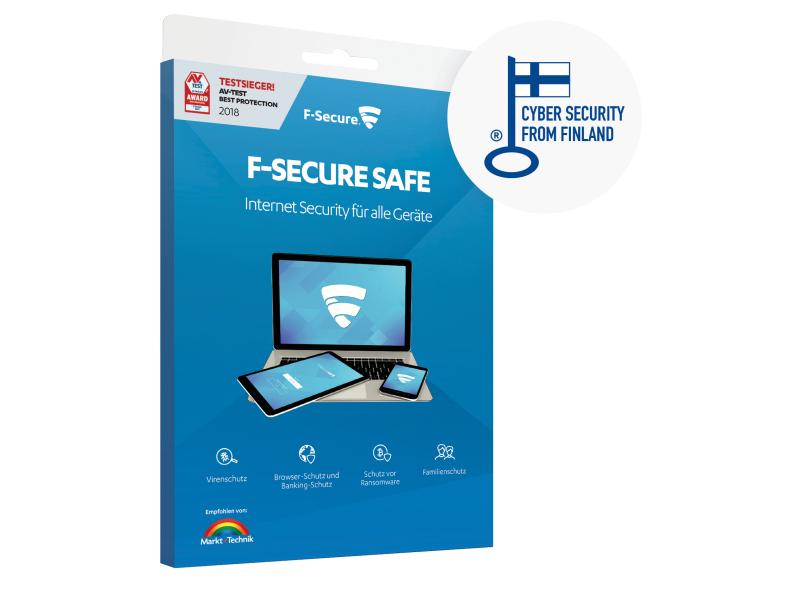 F-Secure SAFE Box, Vollversion, 5 Geräte, 1 Jahr Premium Sicherheit für Sie und alle Ihre Geräte