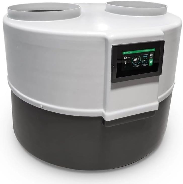 Wärmepumpe DROPS D4.2 (C) – Luft-Wasser-Wärmepumpe zur Warmwasserbereitung mit 2,85kW Leistung, COP 3,42, SG Ready, A+, PV-kompatibel, Umwälzpumpe & Plattenwärmetauscher, 57dB - Innenbereich