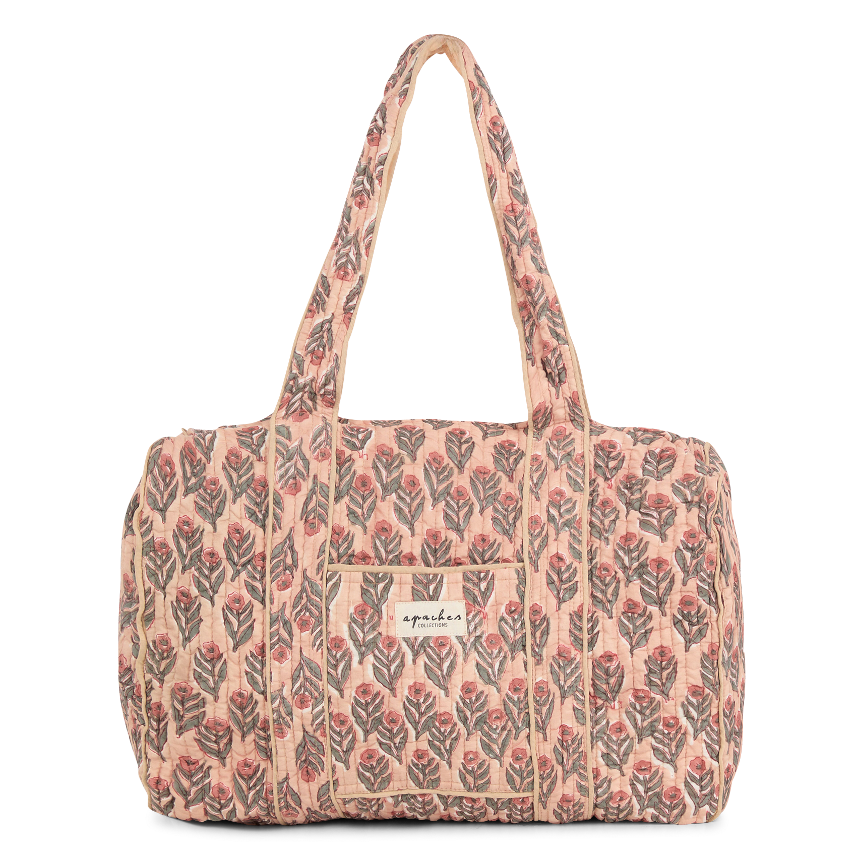 BUDDHA - Sac matelassé en coton imprimé | Beige