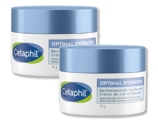 Cetaphil Optimal Hydration Revitaliserende Nachtcrème﻿ Duoverpakking 2x48GR