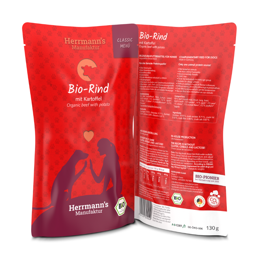 Carne bovina clássica BIO com batatas 12 x 130g