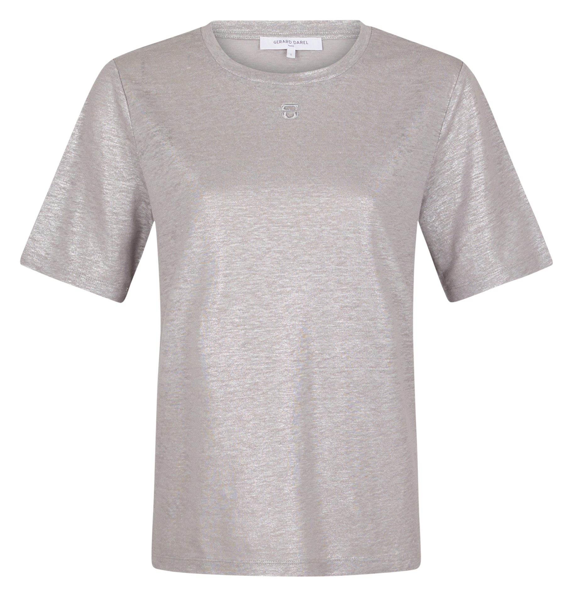 AIDA - Tee-shirt col rond en lin | Gris