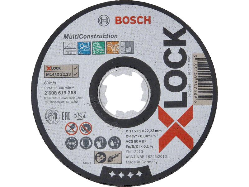 Bosch Professional Trennscheibe gerade X-LOCK Multi Materia X-LOCK Multi Material 115 x 1 x 22.23 Trennscheibe gerade