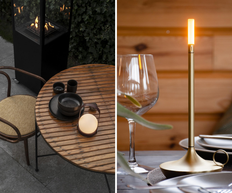 Audo Copenhagen Carrie tafellamp LED oplaadbaar Burned Red