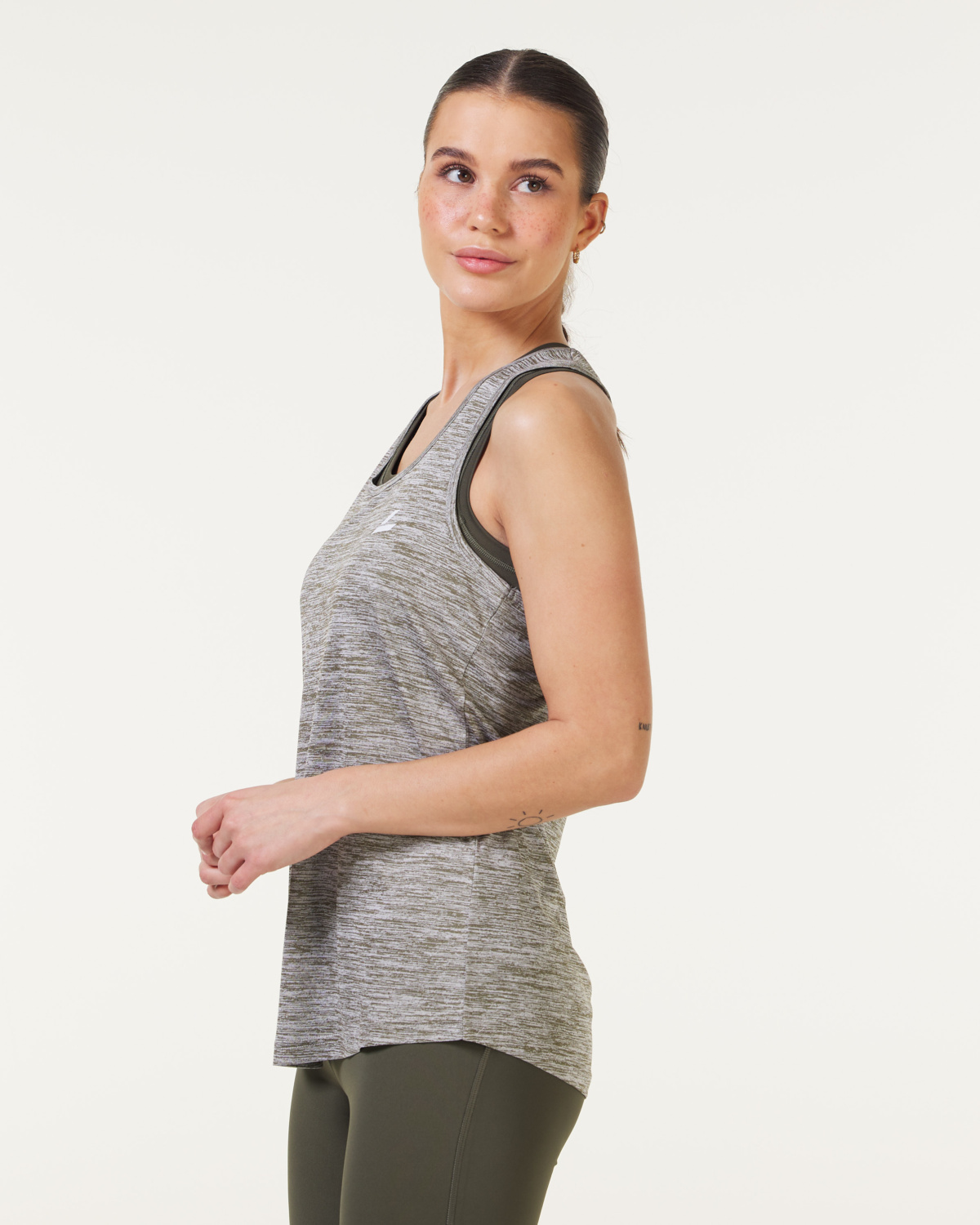 LEVITY Elemental Melange Tank Green Olive Melange