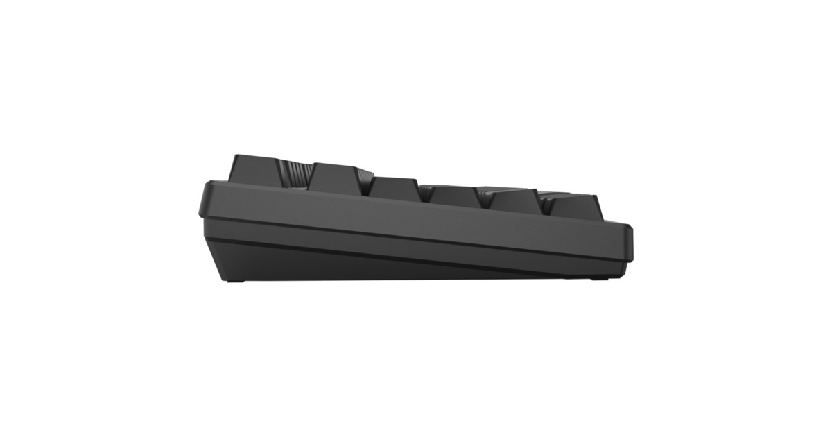 HelloGanssHS75T Black, toetsenbord  (Zwart, US lay-out, Cherry MX Brown, 75%, RGB leds, PBT Doubleshot keycaps, hot swap, 2,4 GHz / Bluetooth / USB-C)