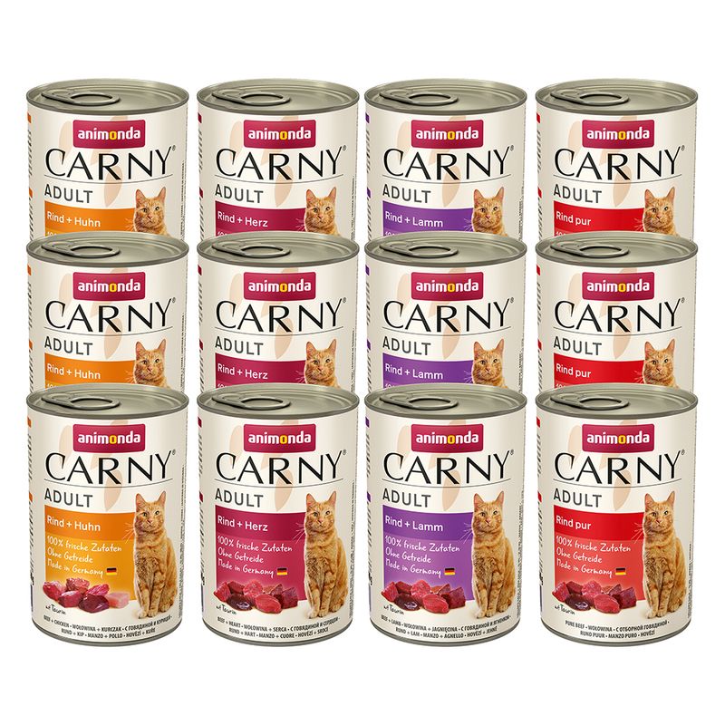 Lot 4 saveurs animonda Carny Adult 12 x 400 g à prix discount sur bitiba.fr