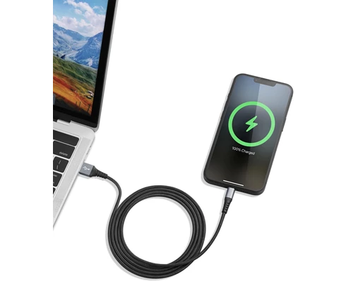 Andersson USB-A - Lightning Braided Black/Space Gray 1,5m