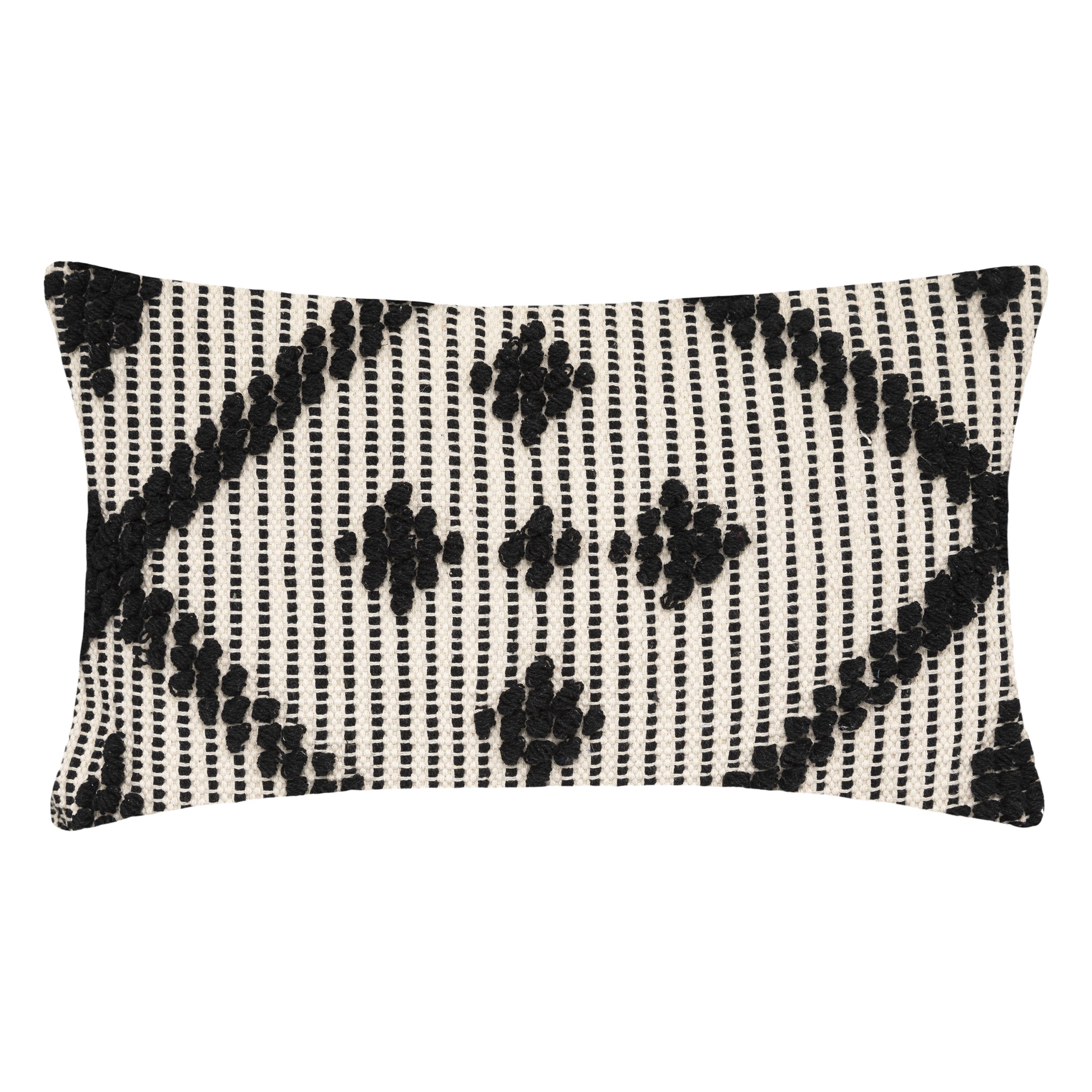 COUSSIN COTON 3D SAFARI NOIR ET BLANC 38X58CM