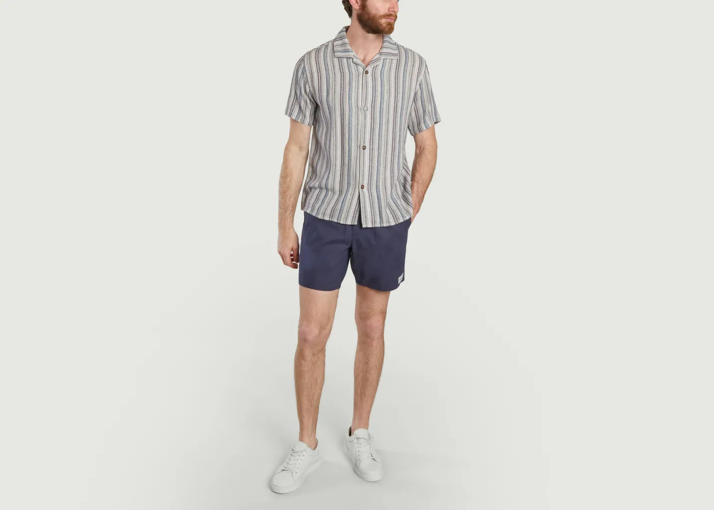 Short de plage classique en lin Rhythm