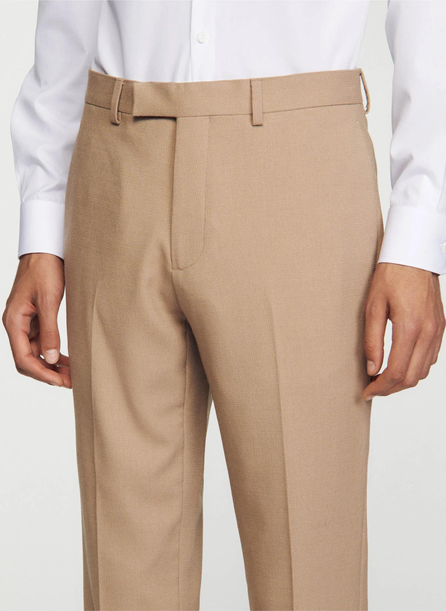 Pantalon de costume en laine | Beige