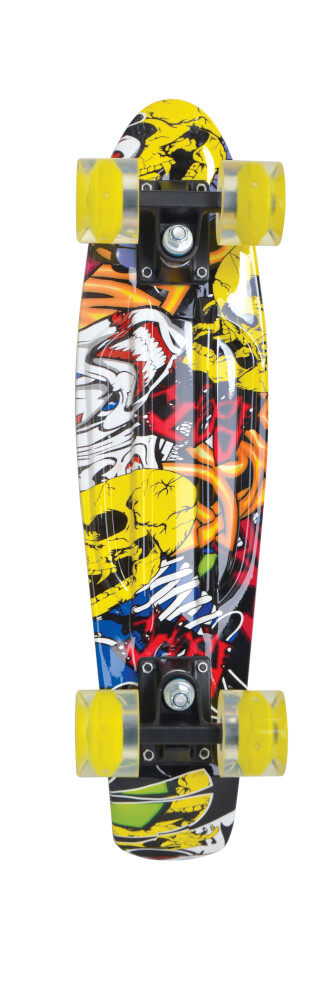 Schildkröt Funsports - Retro Skateboard FREE SPIRIT 22´ Party