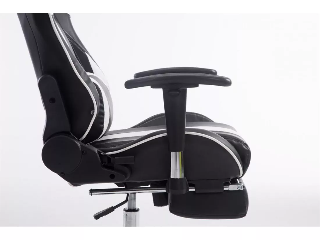 Chaise de bureau - Similicuir - Noir / Blanc - Limit
