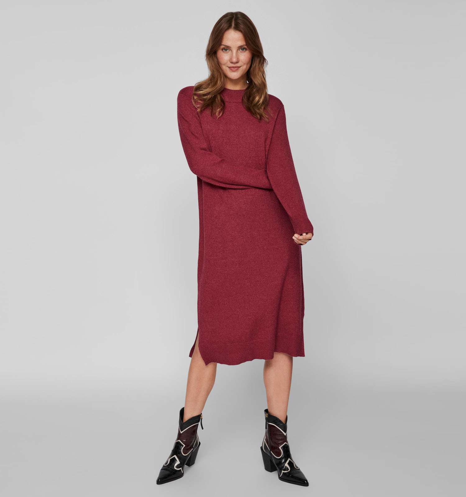 Midi jurk rood