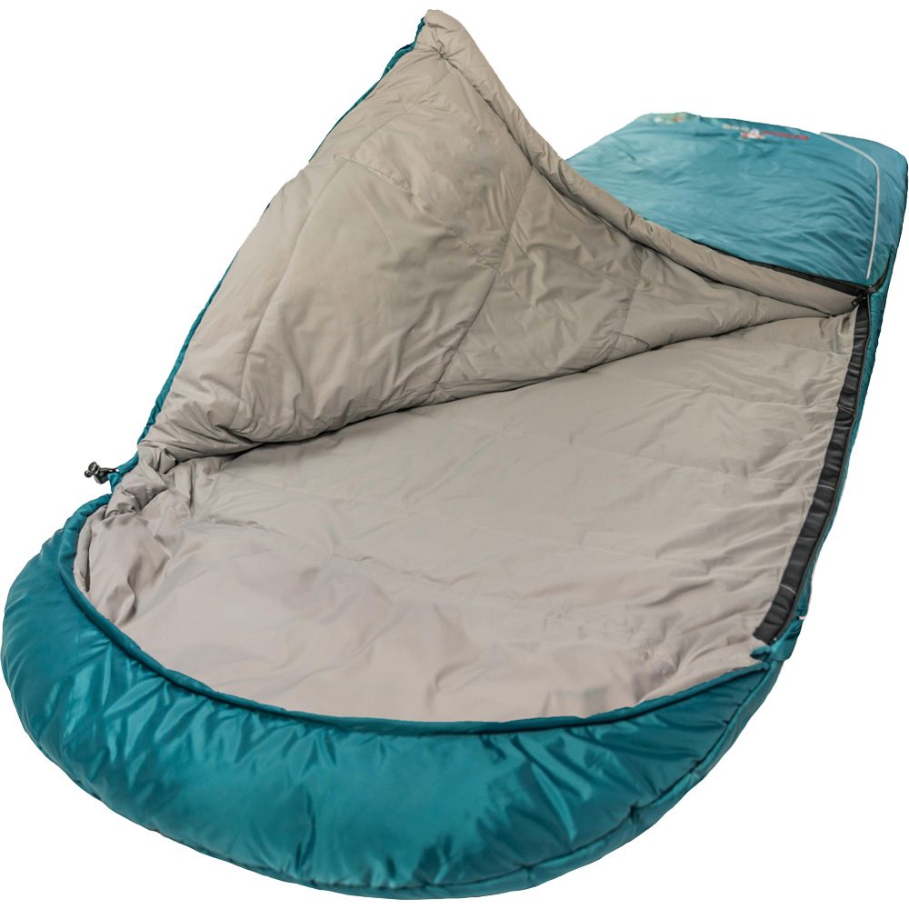 Grüezi Bag Biopod Wolle Goas Comfort RV Links Schlafsack dark petrol