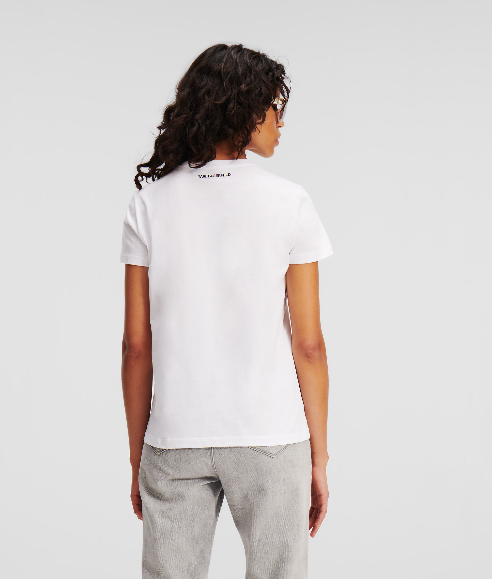 T-SHIRT KARL SIGNATURE ORNÉ DE PERLES