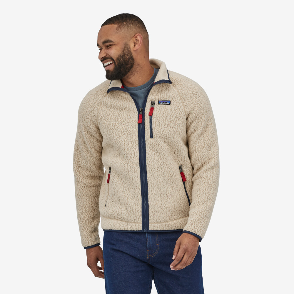 Herren-Retro-Fleecejacke