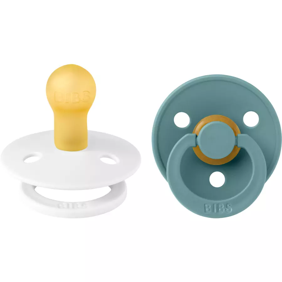 BIBS® Schnuller Colour Island Sea & White 0-6 Monate, 2 Stk.