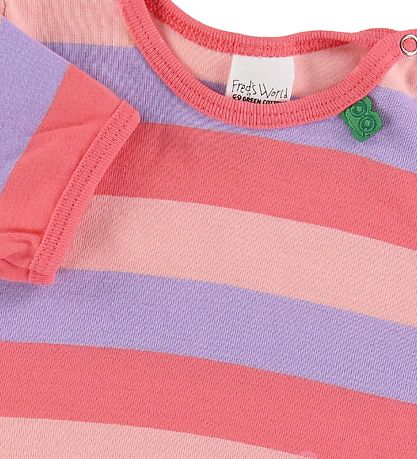 Freds World T-Shirt - Multi - Stripe - Coral