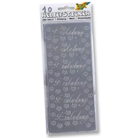 Folia Reliefsticker 10 Bögen silber 10 Stk