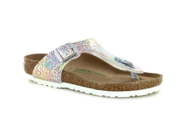 Birkenstock Gizeh Kids Flashy hologrom silver [1022193]