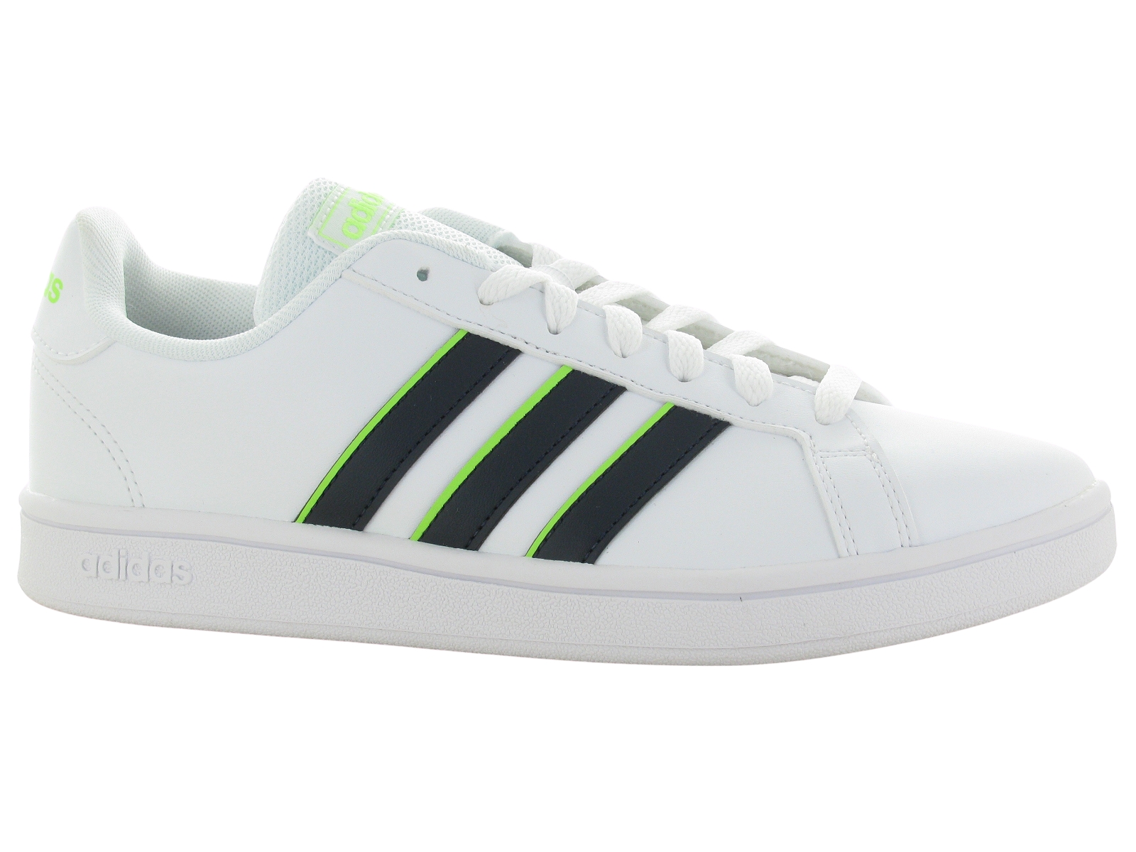 Adidas-GRAND COURT BASE Synthétique Blanc Vert