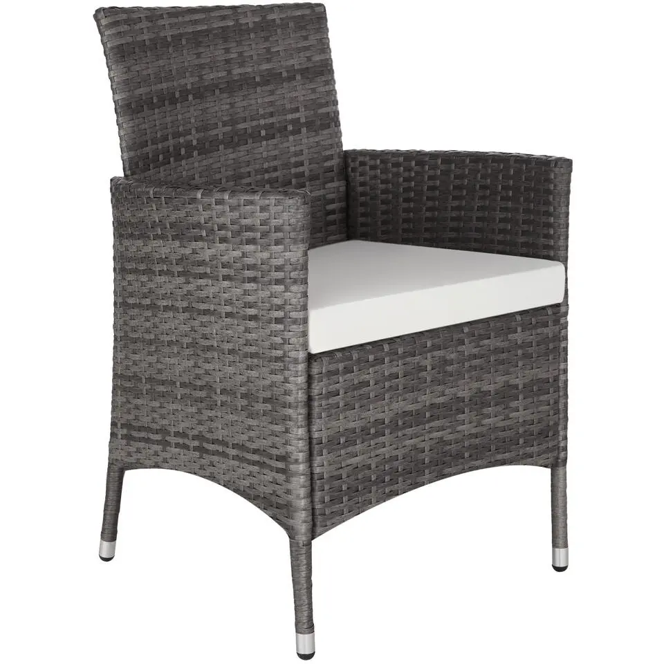 tectake - tuinset Porto 6   1 - wicker - grijs
