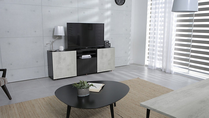 Tablette mélaminé béton Kala 50 x 250 cm,ép.1,8 cm