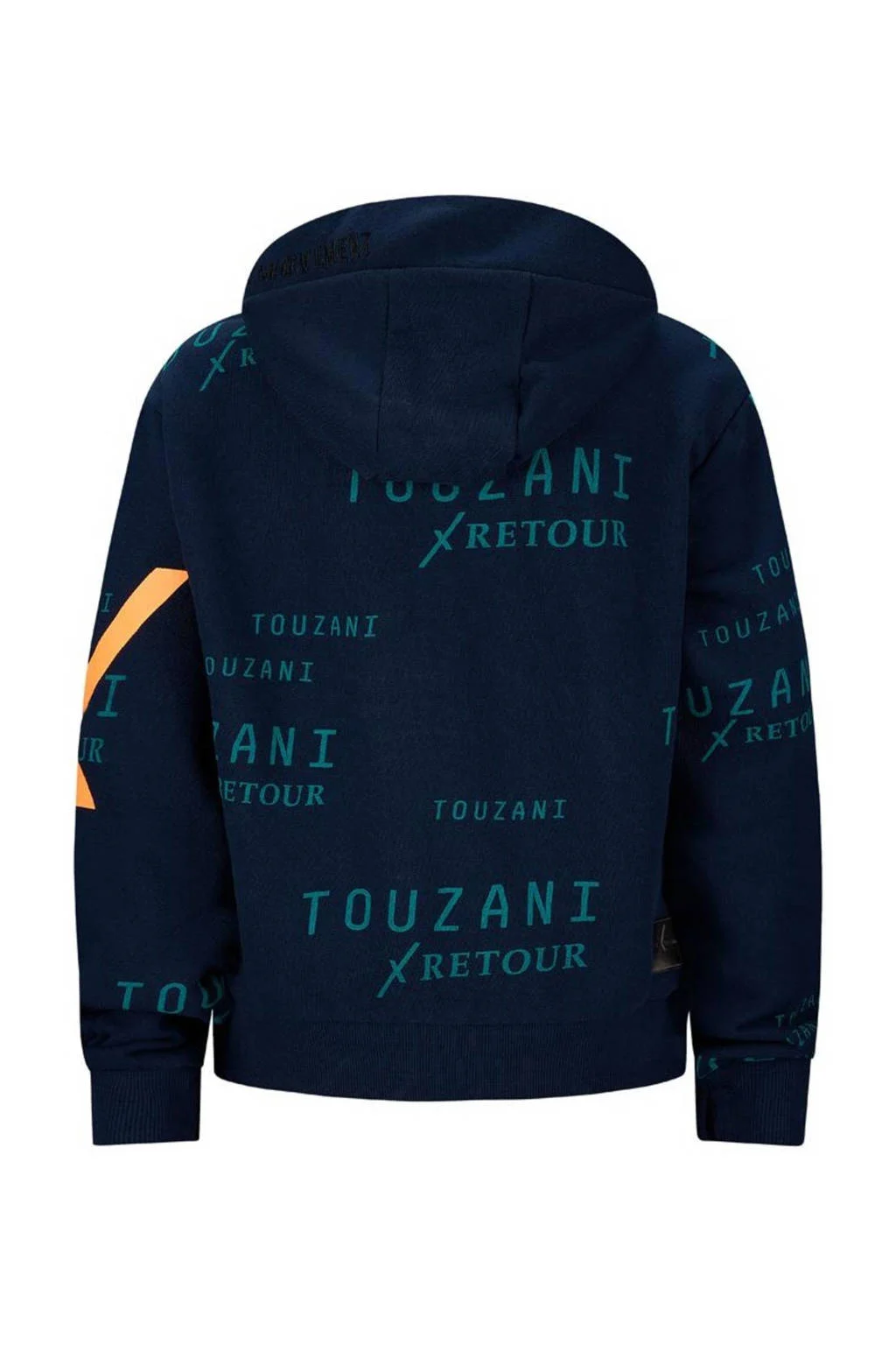 Retour Jeans hoodie Trick met all over print donkerblauw/blauw