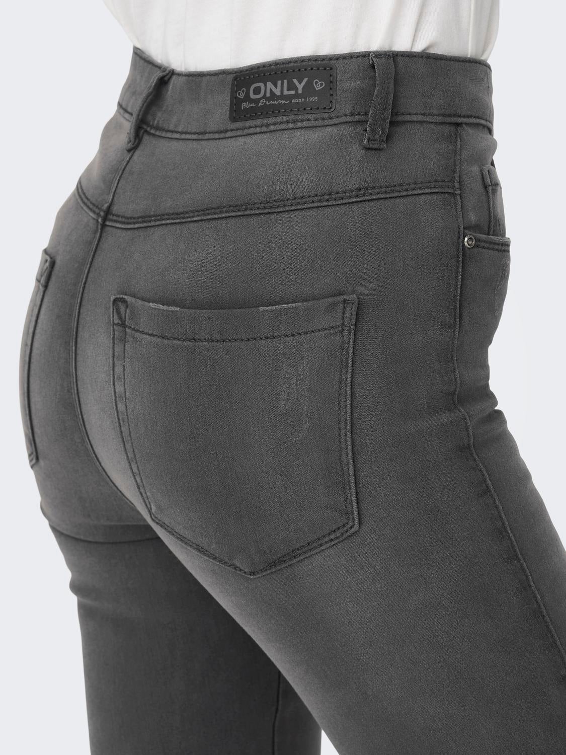 ONLROYAL Hohe Taille Skinny Fit Jeans Dark Grey Denim