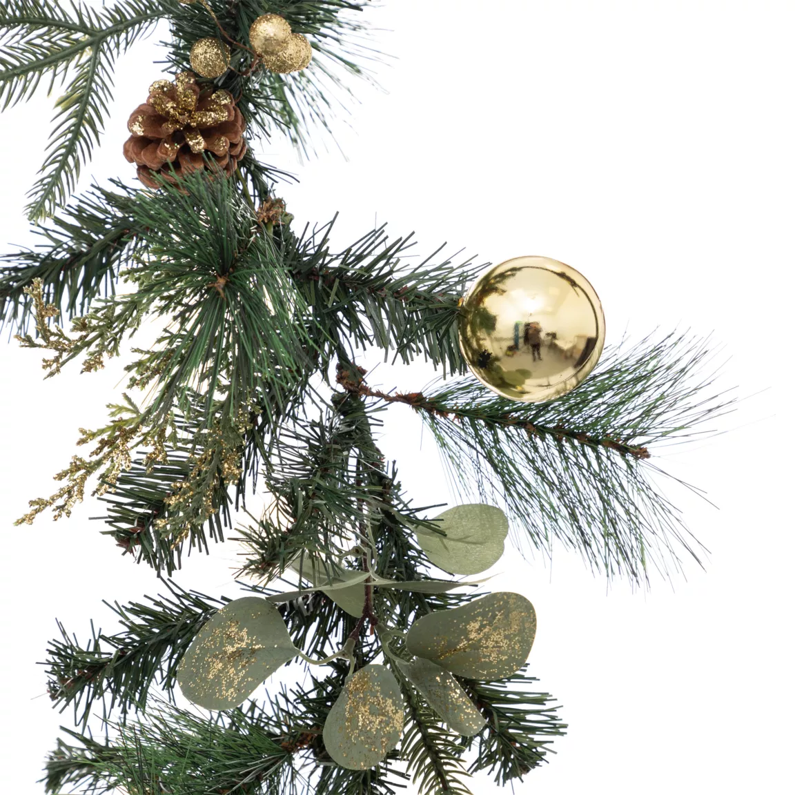 Guirlande de sapin (200 cm) Feuilles d'eucalyptus Vert