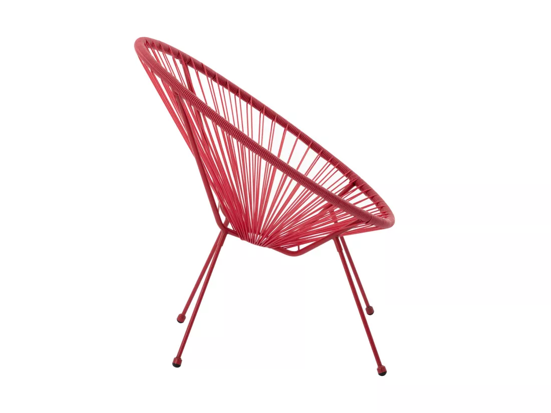 Salon de jardin en fils de résine tressés : 2 fauteuils et une table - Terracotta - ALIOS III de MYLIA