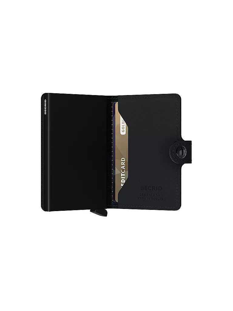 SECRID Geldbörse - Miniwallet Perforated Mini Black schwarz